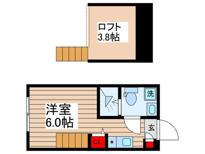 コーポＮＡＫＡＳＨＯの物件間取画像