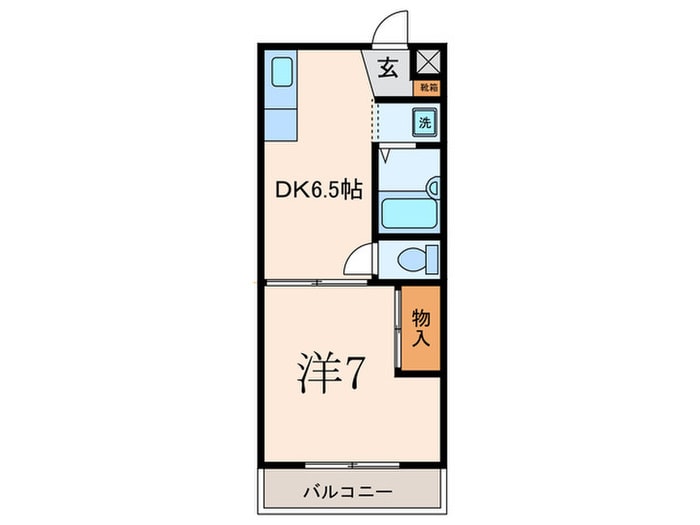 河野ハイム　No.6の物件間取画像