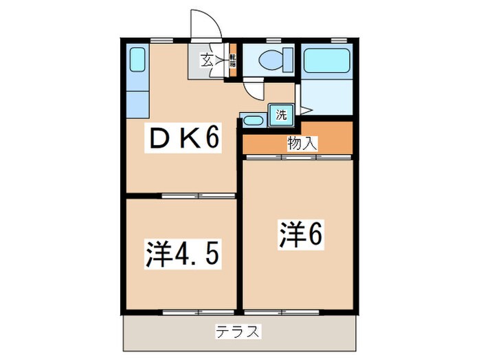 広栄アパ－トＡの物件間取画像