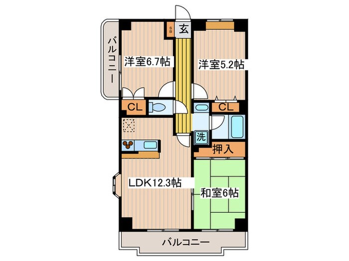 エステ－ジ世田谷仙川の物件間取画像