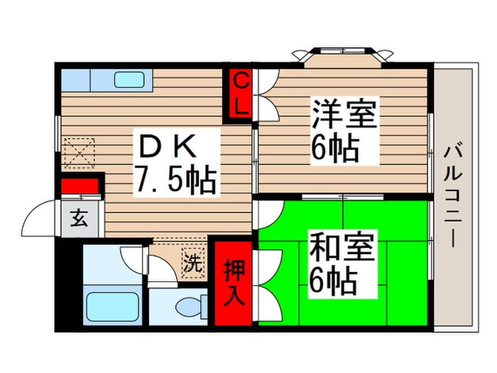 エスペランサＡの物件間取画像