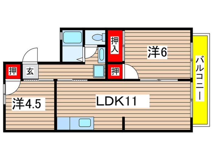 カームシティ大森の物件間取画像