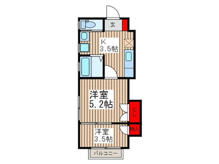 サンライズ東大宮Ⅲの物件間取画像