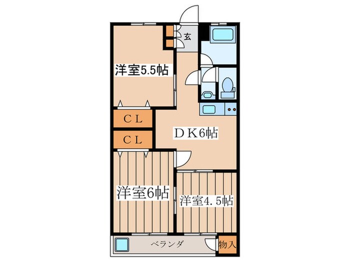 上水ハイツの物件間取画像