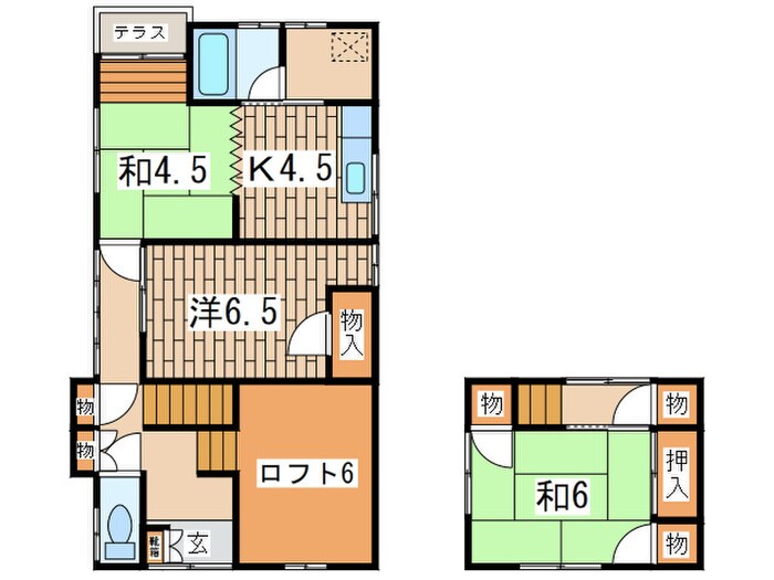 蔵のある家の物件間取画像