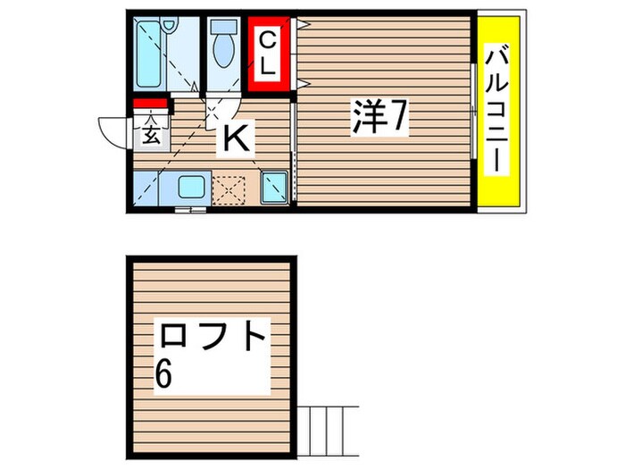 ベアフル－ト黒砂台Ａの物件間取画像