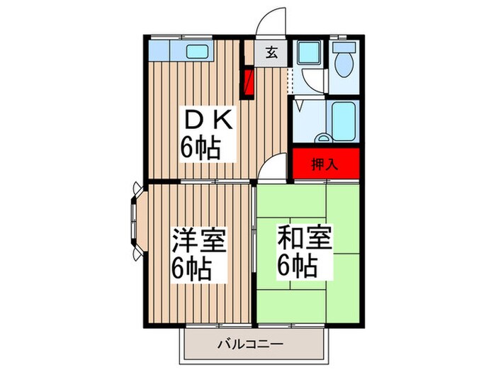 エステートピアコムＢの物件間取画像