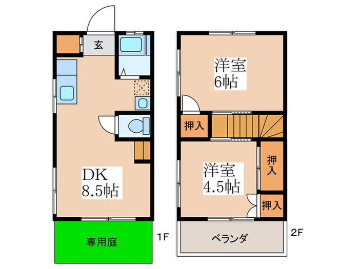 ハイツ浜中の物件間取画像