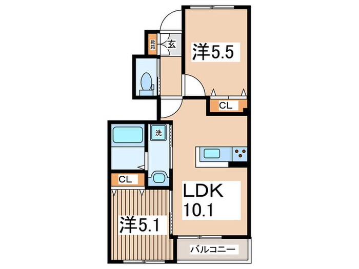 ヴェールピアⅡの物件間取画像