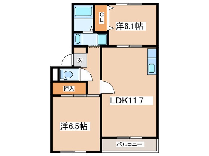 リバーテラス中の郷Ｂの物件間取画像