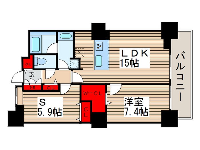 ﾛｲﾔﾙﾊﾟｰｸｽﾀﾜｰ南千住の物件間取画像