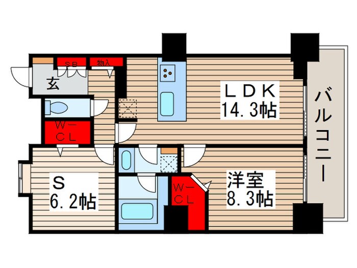 ﾛｲﾔﾙﾊﾟｰｸｽﾀﾜｰ南千住の物件間取画像