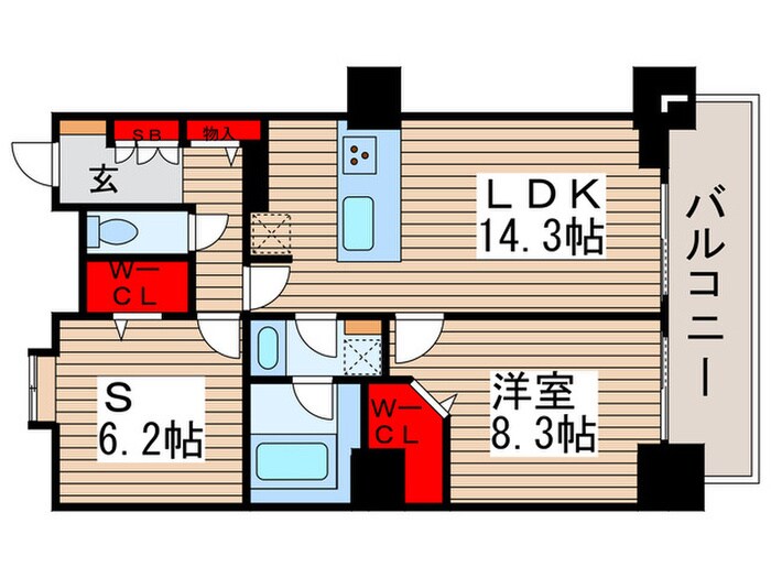 ﾛｲﾔﾙﾊﾟｰｸｽﾀﾜｰ南千住の物件間取画像
