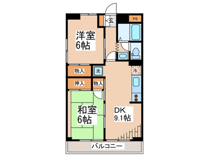 ドミール千代田の物件間取画像