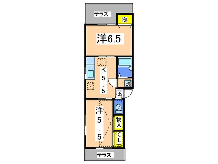 カ－サソレイユ野比の物件間取画像