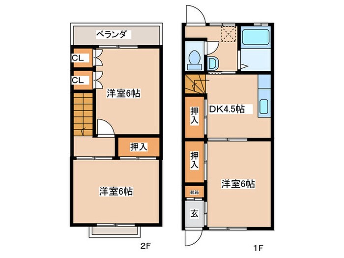 テラスハウスソザックの物件間取画像