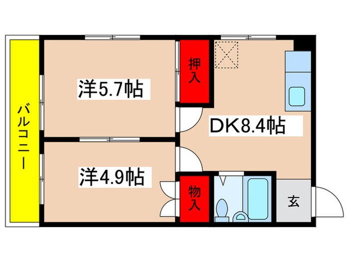 Kコーポ白鳥の物件間取画像