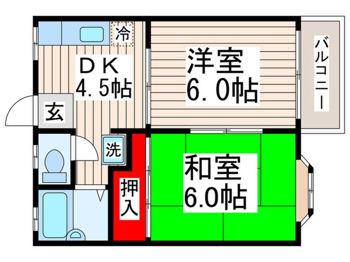 グローリーハイツの物件間取画像