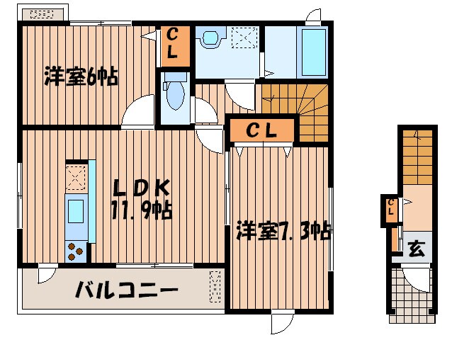 ルミナス・ＭⅡＢ棟の物件間取画像