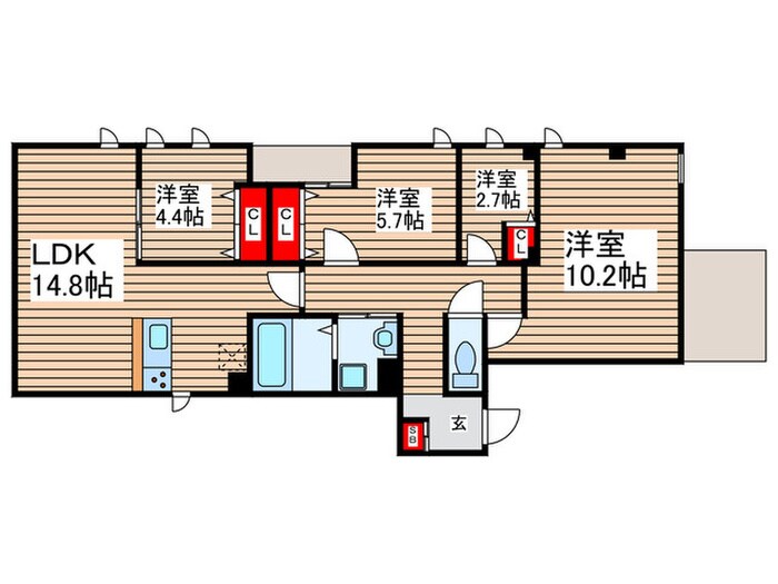 メゾンさくらの物件間取画像