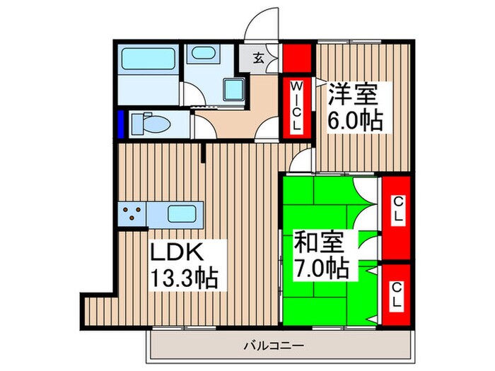 仮)Ever　Green鶴瀬の物件間取画像
