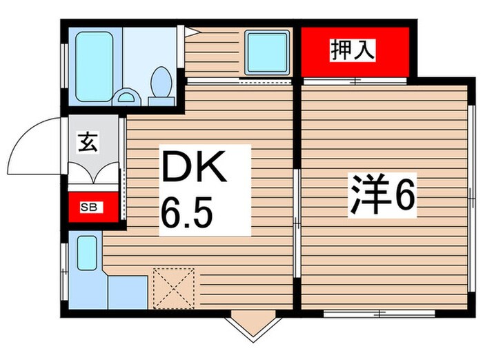 フラット谷戸Ａの物件間取画像
