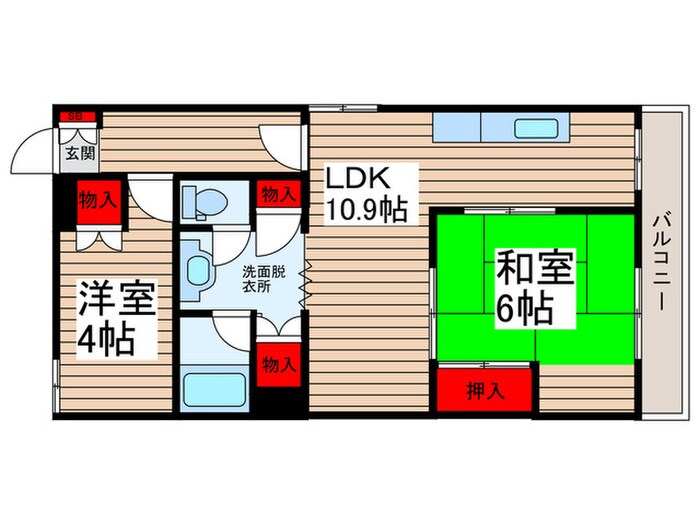 ハイム三栄の物件間取画像