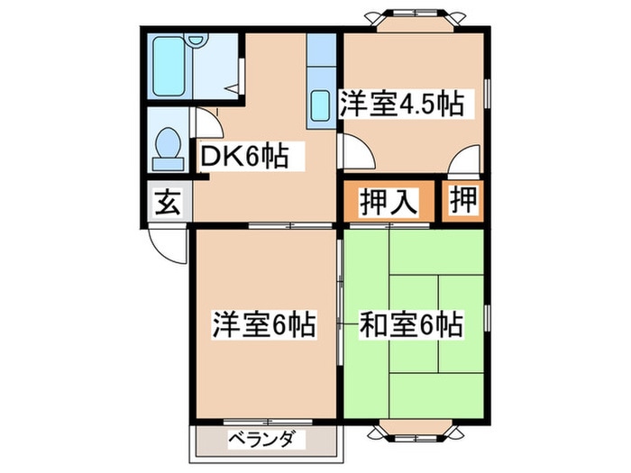 フジハイツの物件間取画像