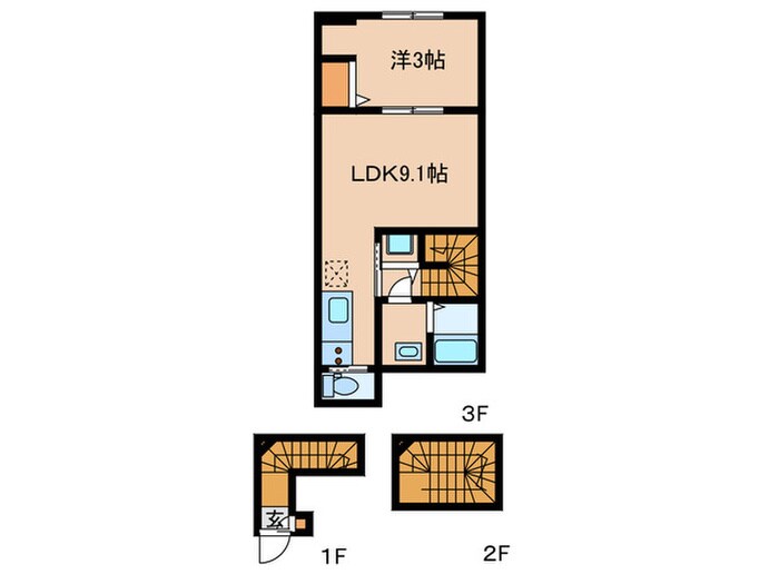 ウェルスクエア目黒祐天寺の物件間取画像
