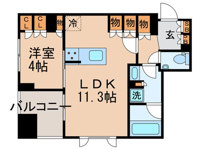 ドゥーエ月島Ⅱの物件間取画像