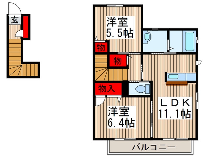 グランメールⅥの物件間取画像