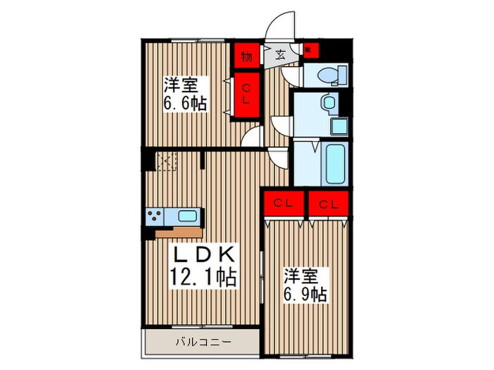 アムール　サンドエルⅢの物件間取画像