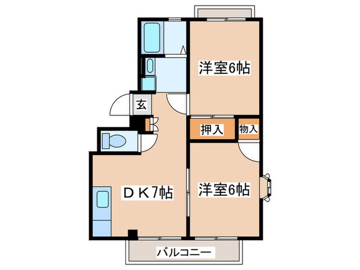 グリ－ンハイツＡの物件間取画像