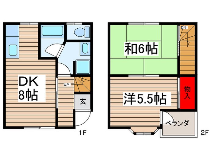 堀江ハイツ折本の物件間取画像