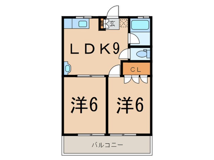 都立大ハイツの物件間取画像