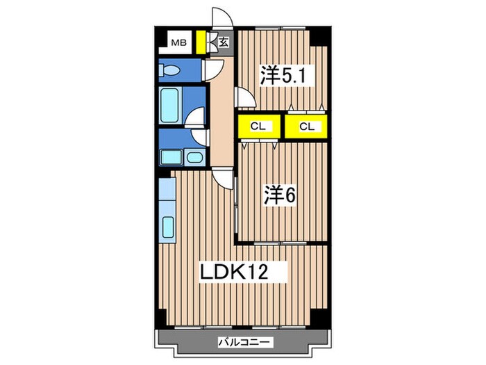 マンション庄田の物件間取画像