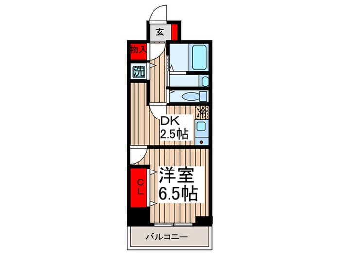ﾆｭｰﾊｲﾂ八丁堀(404)の物件間取画像