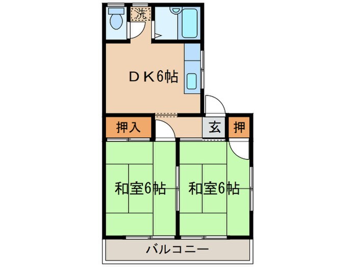 スカイブル－ハイムの物件間取画像