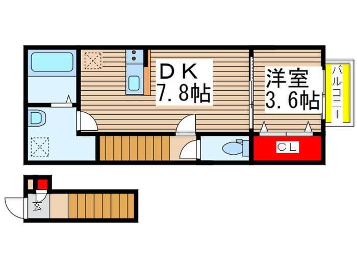 AJ都賀の物件間取画像