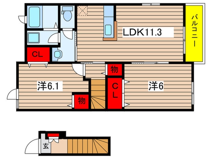 エスポワールの物件間取画像