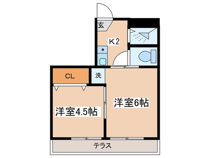 田園ハイムの物件間取画像