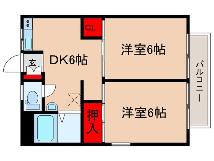 ハイツひよどりＣ棟の物件間取画像