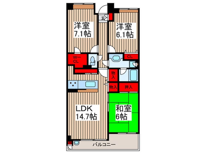 ロータリーパレス市川北(312）の物件間取画像