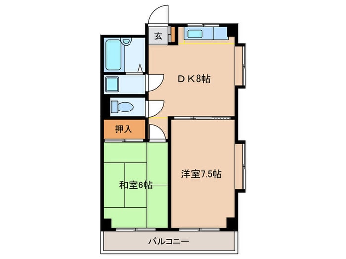 秀峯ハイツの物件間取画像