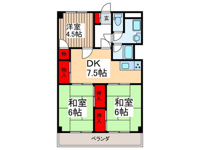 コ－ポ詩苑の物件間取画像