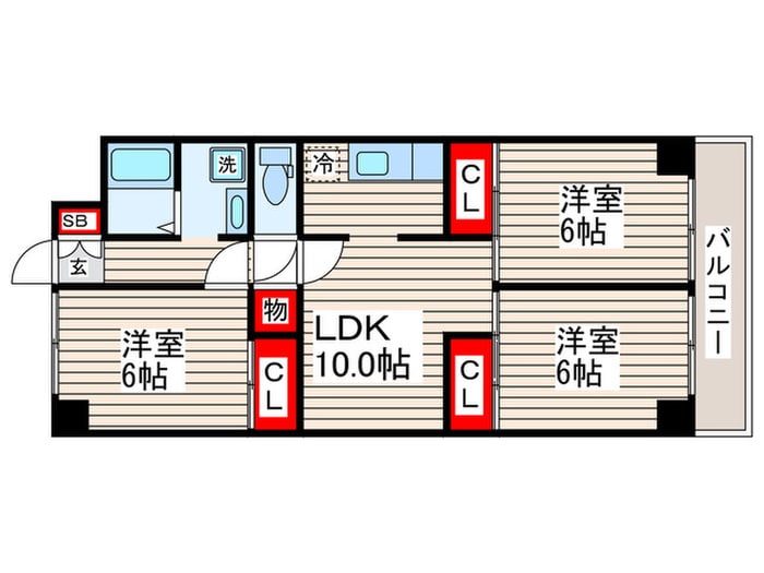 グリーンパーク北葛西の物件間取画像