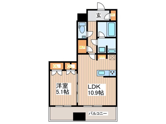 WORLDTOWERRESIDENCE(2602)の物件間取画像