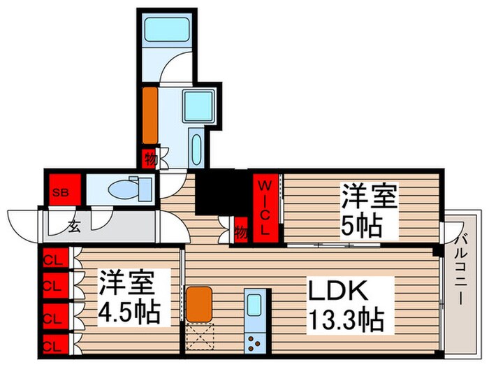 ザ・パークハビオ北千住の物件間取画像