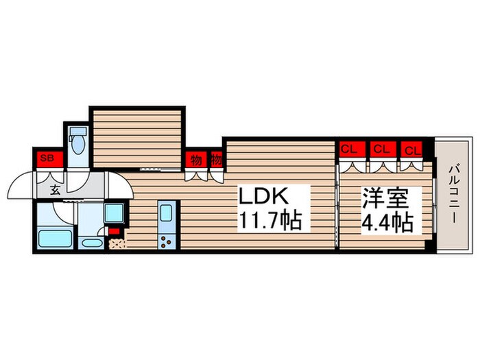 ザ・パークハビオ北千住の物件間取画像