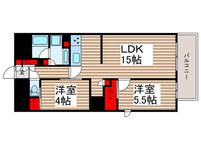 ザ・パークハビオ北千住の物件間取画像